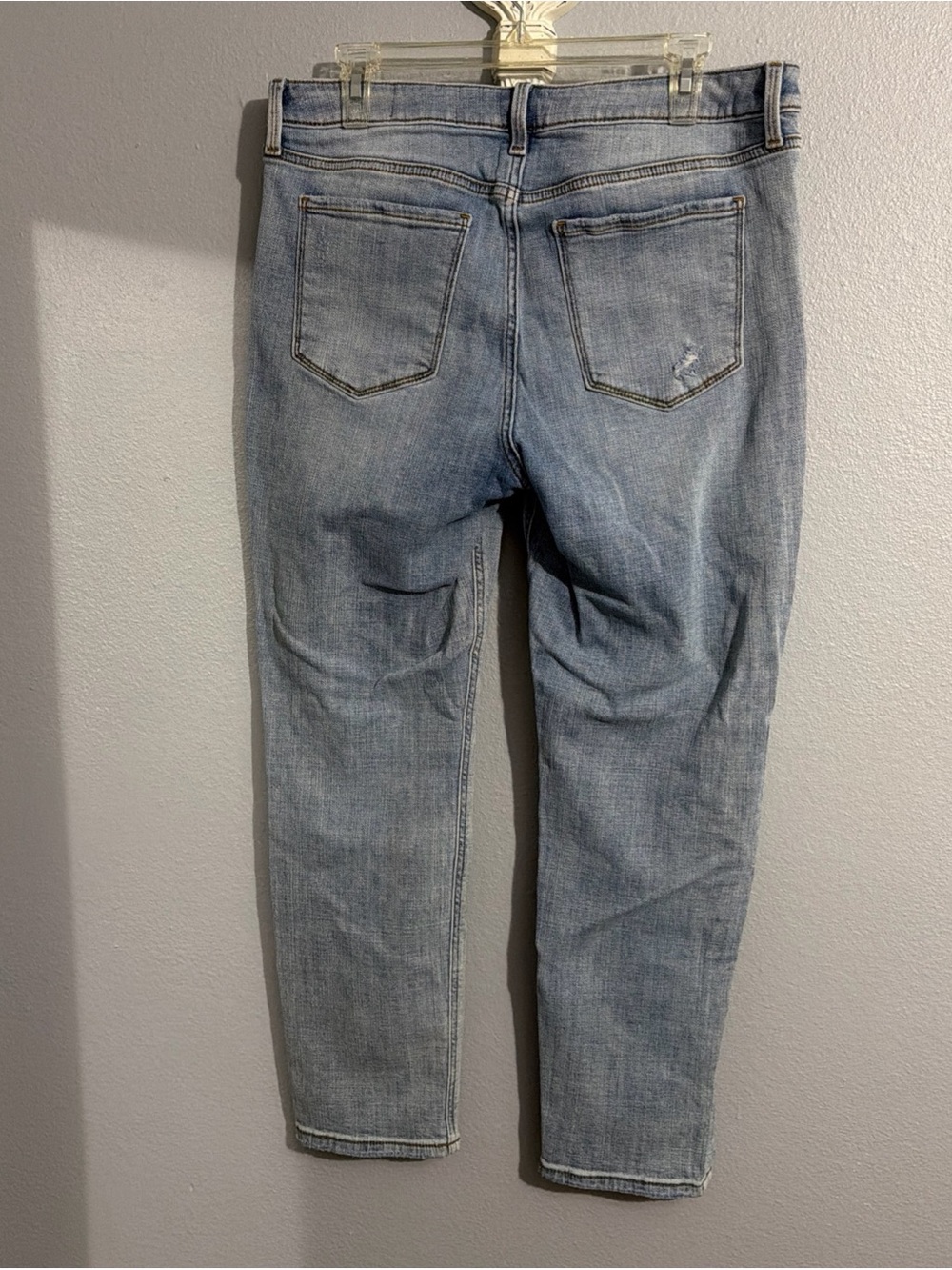 Cosmic Blue Love- High-rise Slim Stretch Jeans, Size 32 - Picture 4 of 13